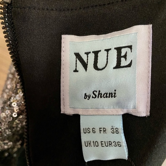 NWT Nue by Shani dress with sparkle chest & sleeves - Picture 8 of 12